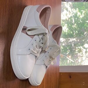 Kate Spade White and Pink Sneakers
